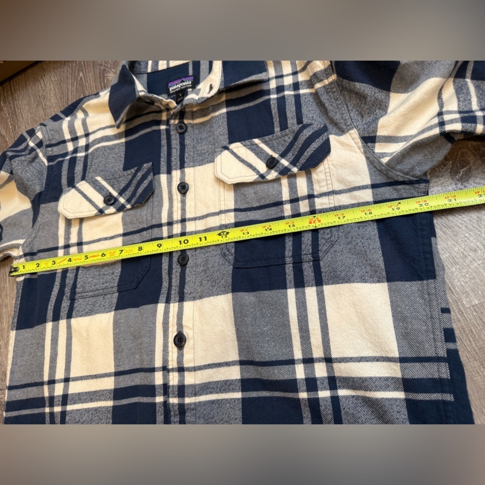Patagonia Midweight Fjord Flannel Shirt - Smolder Blue Small - Picture 7 of 9